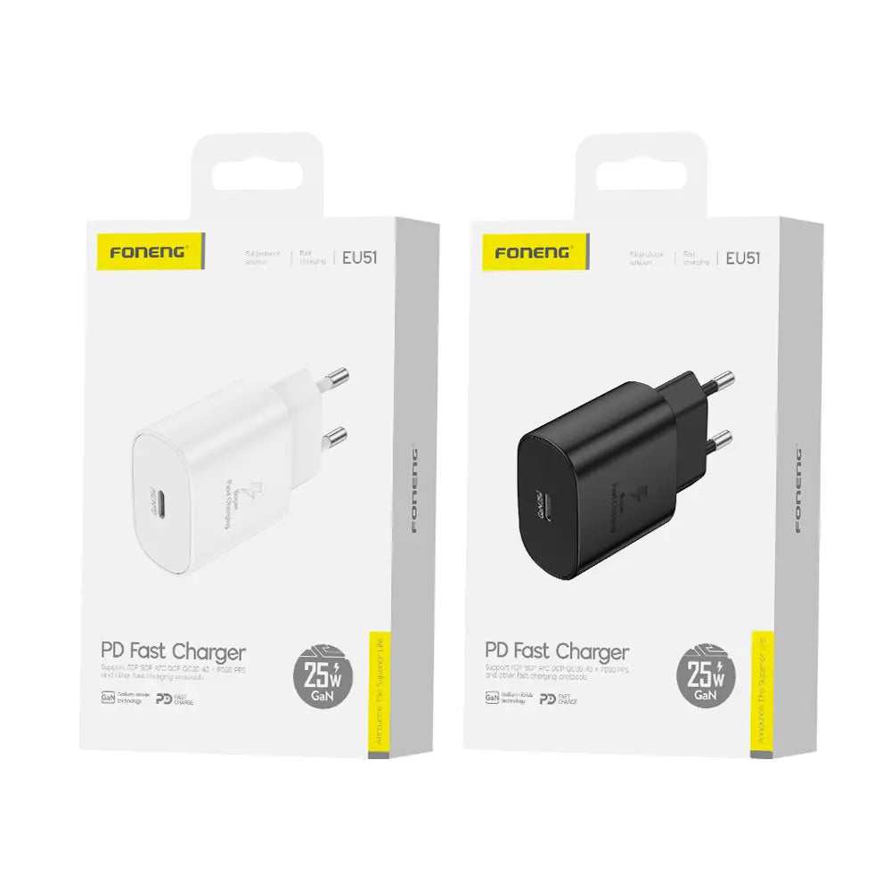 Chargeur GaN USB-C EU51 (25 W) (TC TO/ TC TC TO /IP)