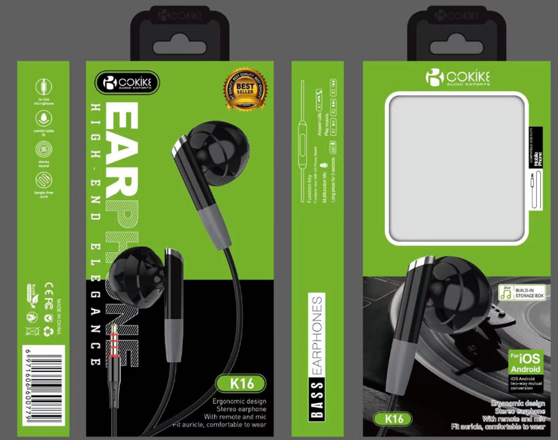 Earphone K16