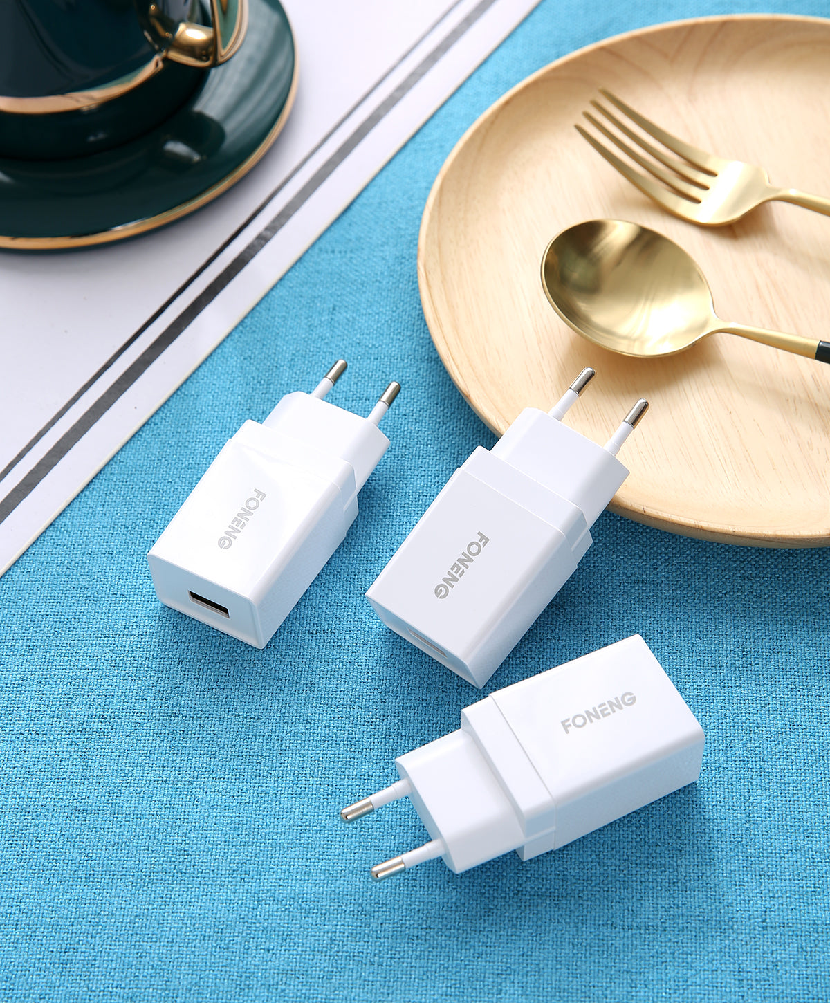 Chargeur USB-A K210 (2,1 A) (TYPE-C/ MICRO)