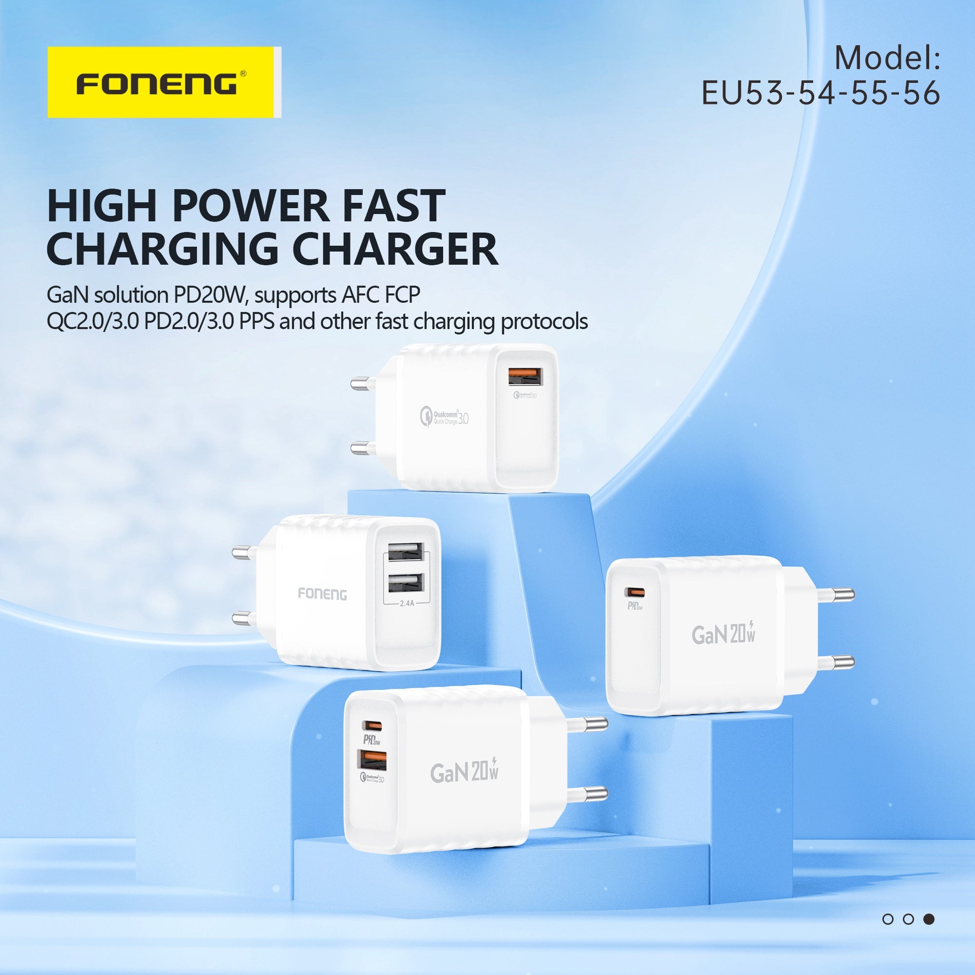 Chargeur EU53 USB-A à 2 ports (2,4 A) (Micro/ TYPE-C)